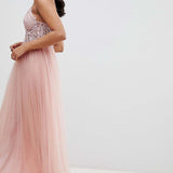 ASOS DESIGN Premium Lace Cami Top with Tulle