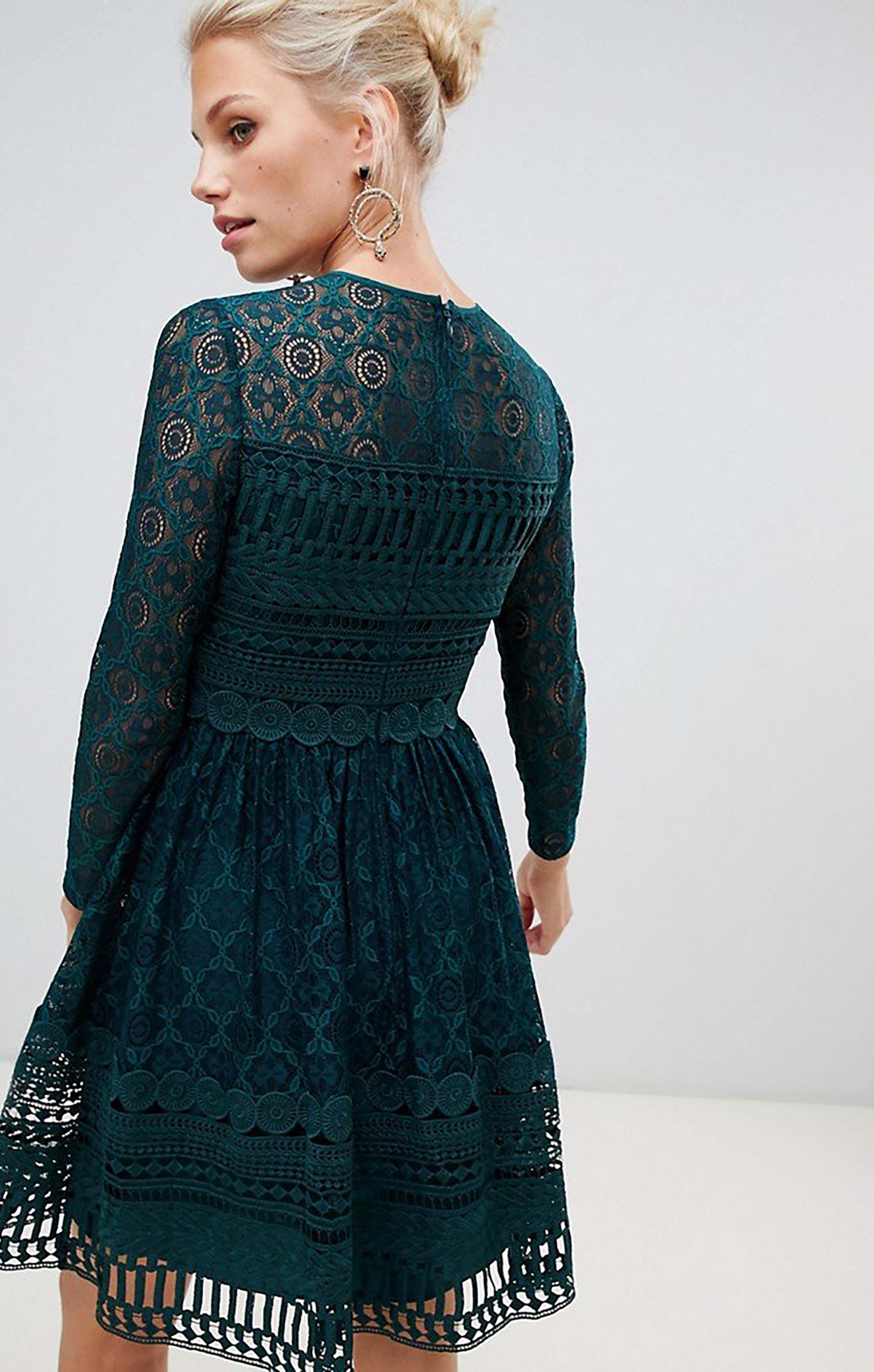 Rent ASOS DESIGN Premium Lace Mini Skater Dress | Hirestreet Rent ASOS DESIGN Premium Lace Mini Skater Dress | Hirestreet