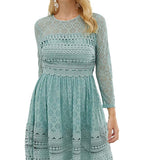 ASOS DESIGN Premium Lace Mini Skater Dress