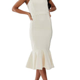 ASOS DESIGN Premium Scallop Detail Bandage Dress