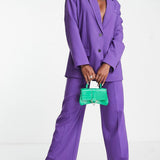 Asos Design Relaxed Suit Trousers In Purple