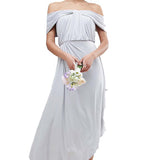 ASOS DESIGN Ruched Knot Front Maxi Dress