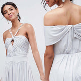 ASOS DESIGN Ruched Knot Front Maxi Dress