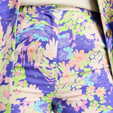Asos Design Tailored Wide Leg Dad Trousers In Blue Floral Print