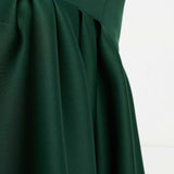 Asos Design Tall Bandeau Peplum Hem Maxi Dress In Dark Green product image