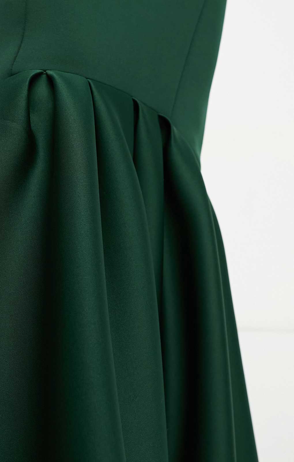 Asos Design Tall Bandeau Peplum Hem Maxi Dress In Dark Green product image