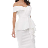 ASOS DESIGN Tall Organza Fold Detail Peplum Dress