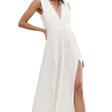 ASOS DESIGN Tall Premium Lace Insert Pleated Dress