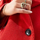 Asos Design Twill Dad Wool Mix Coat in Red