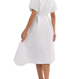 ASOS DESIGN Fallen Shoulder White Prom Dress