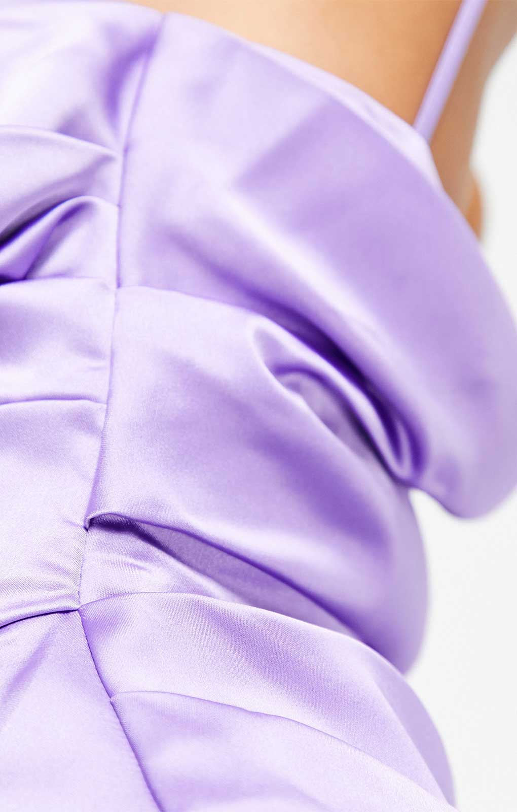 Asos Edition Drape Satin Cami Midi Dress In Lilac product image