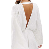 ASOS EDITION Embellished Batwing Playsuit