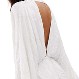 ASOS EDITION Embellished Batwing Playsuit