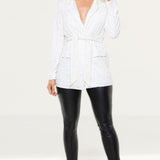 ASOS EDITION Silver Embellished Blazer product image