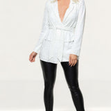 ASOS EDITION Silver Embellished Blazer product image