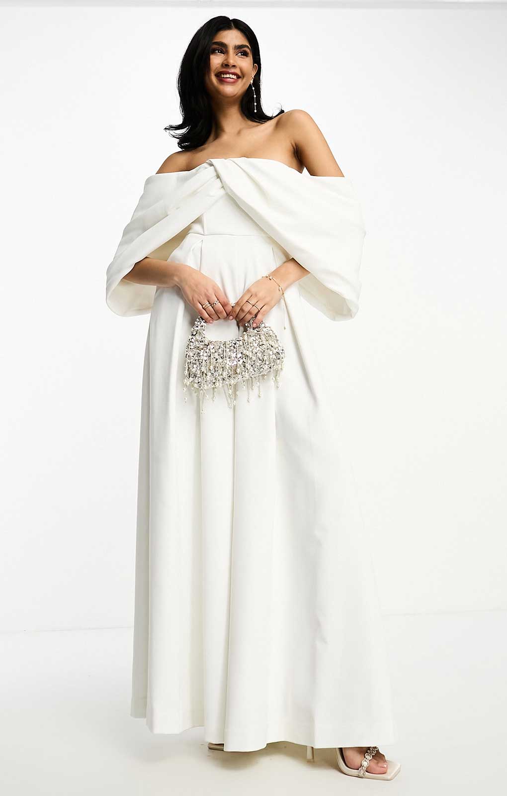 Asos Edition Erin Off Shoulder Drape Jumpsuit product image