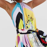 ASOS EDITION Halter Belted Midi Dress