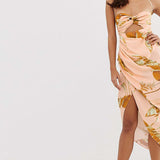 ASOS EDITION Printed Strappy Back Midi Dress