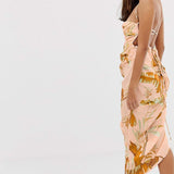 ASOS EDITION Printed Strappy Back Midi Dress