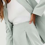 ASOS EDITION Wide Leg Pleat Front Trousers