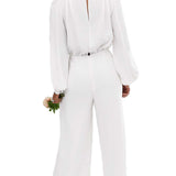 ASOS EDITION Wrap Drape Side Wedding Jumpsuit