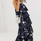 ASOS MADE IN KENYA Multi-Tiered Midi Dress