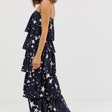 ASOS MADE IN KENYA Multi-Tiered Midi Dress