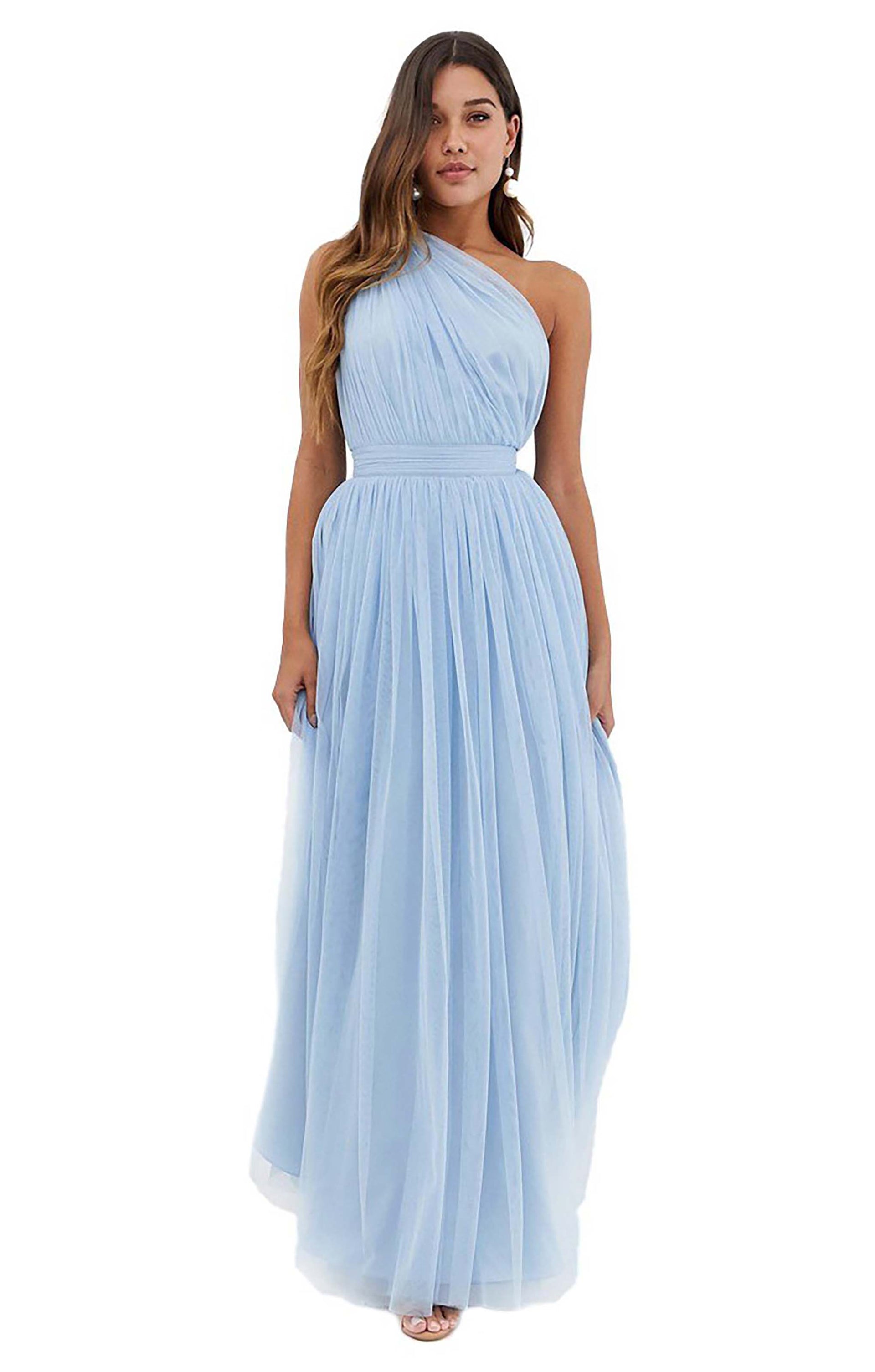 Rent ASOS Design Tulle One Shoulder Maxi