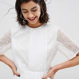 ASOS PREMIUM Satin Pleat Detail Dress