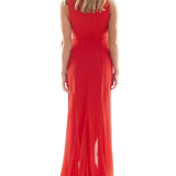 ASOS Red Asymmetric Maxi Dress
