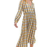 ASOS Check V-Neck Midi Dress