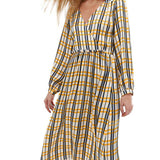 ASOS Check V-Neck Midi Dress