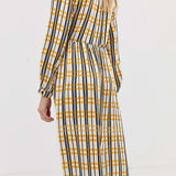 ASOS Check V-Neck Midi Dress