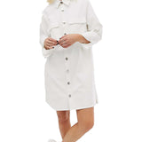 ASOS White Oversized Denim Shirt Dress
