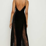 Oasis Velvet Lace Mix Strappy Maxi Dress