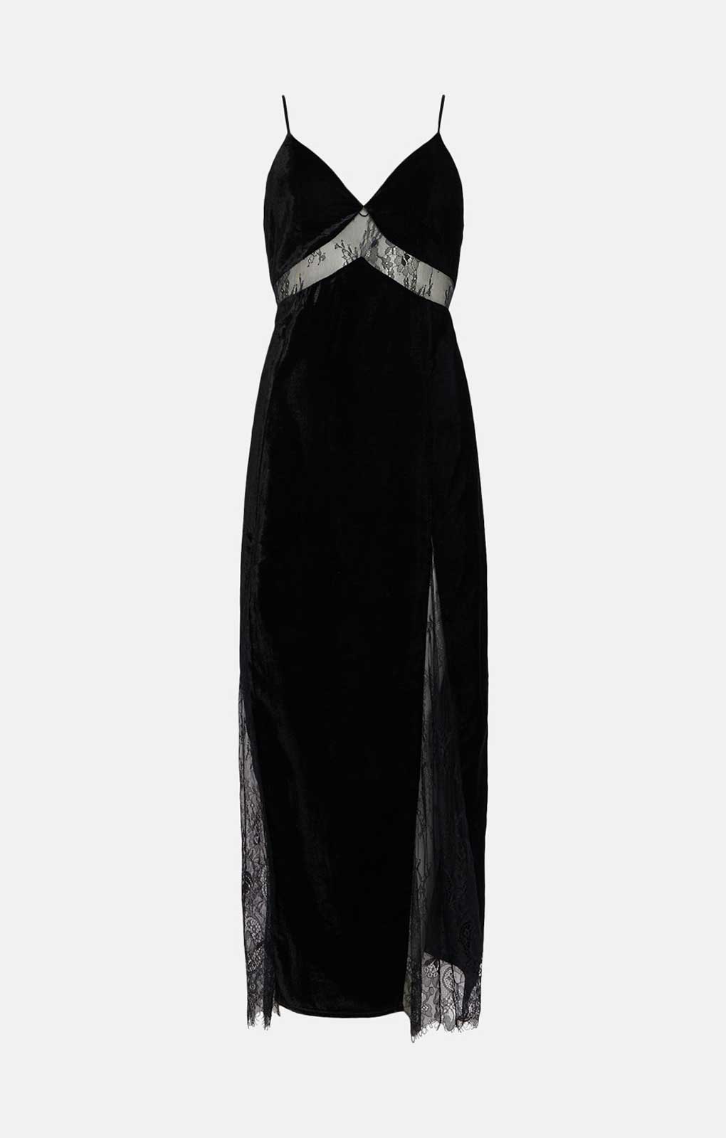 Oasis Velvet Lace Mix Strappy Maxi Dress
