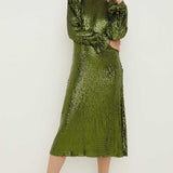 Oasis Rachel Stevens Sequin V Back Long Sleeve Midi Dress product image