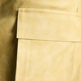 Bailey Rose Faux Leather Mini Skirt In Butter
