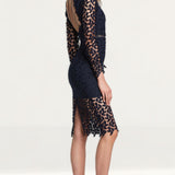 Bardot Alberta Navy Midi Dress
