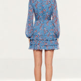 Bardot Blue Rose Mini Dress With Frill Detail product image