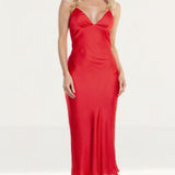 Bardot Fire Red Jassie Slip Dress