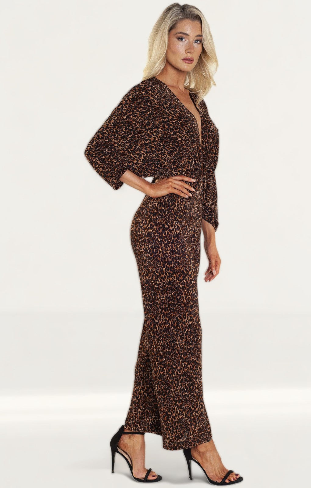 Bardot Leopard Print Kimono Jumpsuit