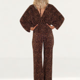 Bardot Leopard Print Kimono Jumpsuit