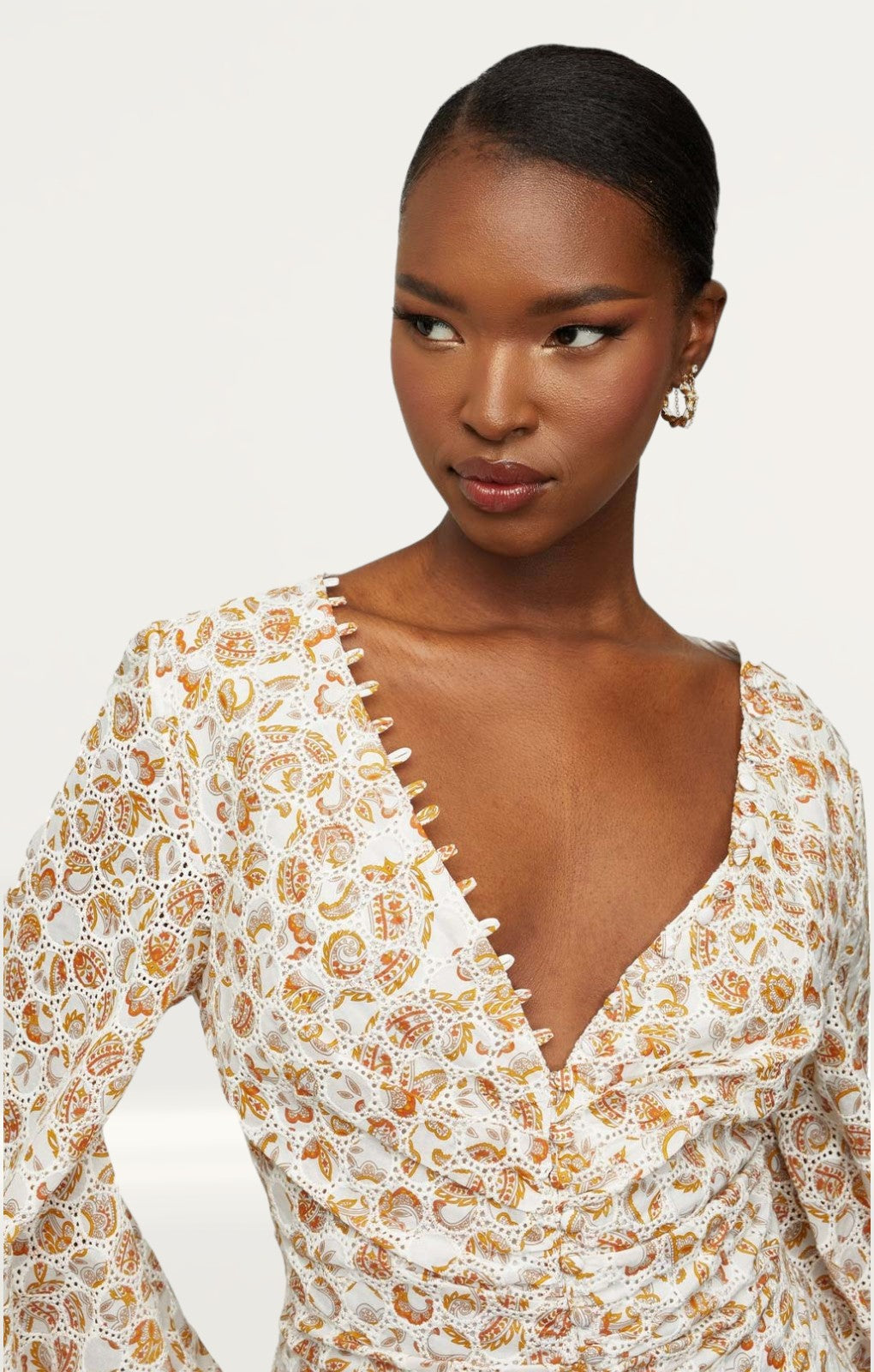 Bardot Paisley Printed Broderie Mini Dress