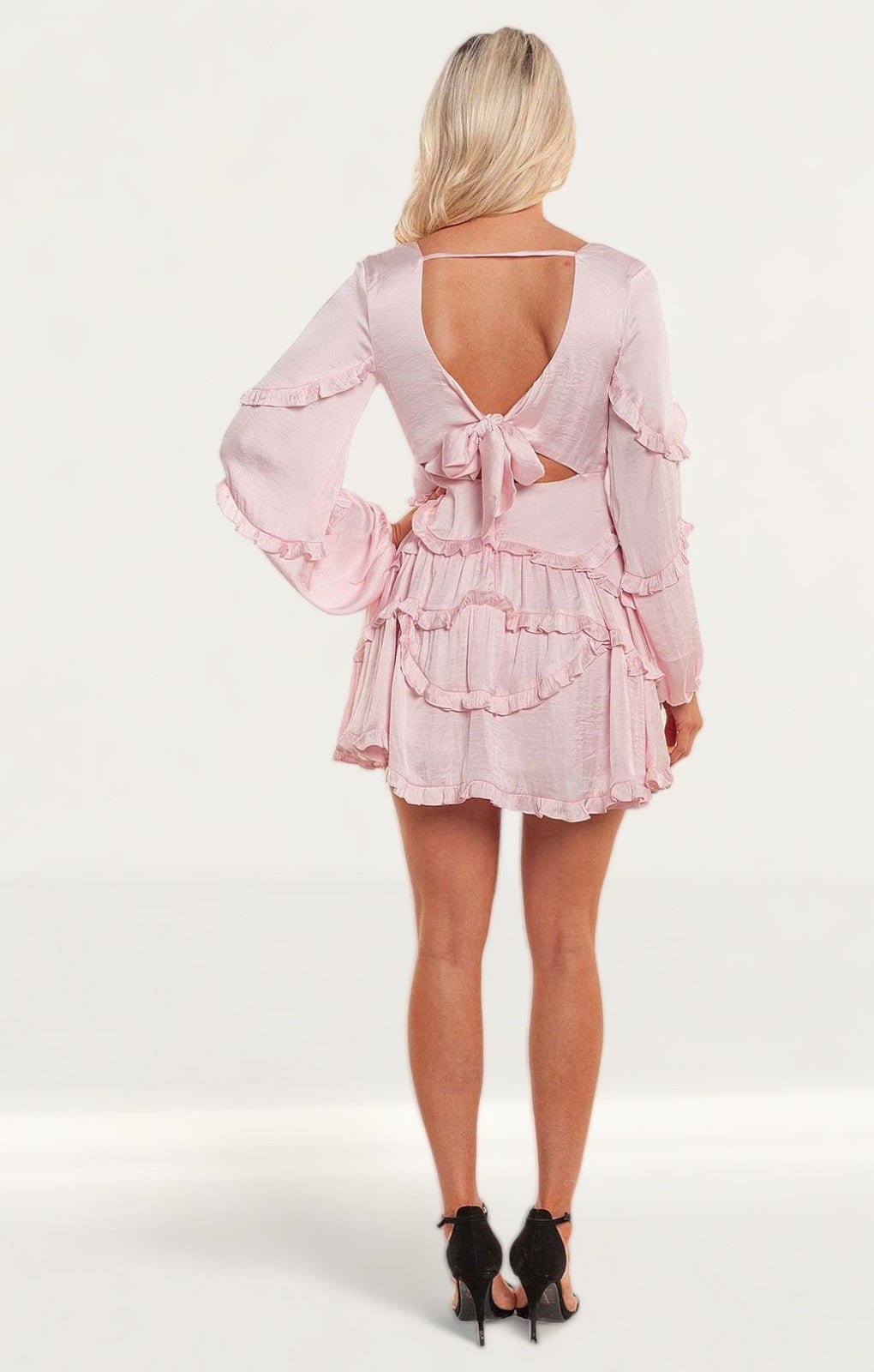 Bardot Pink Rose Nala Frill Dress