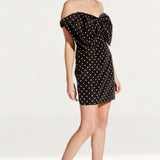 Bardot Polka Dot Bow Dress