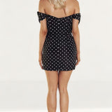 Bardot Polka Dot Bow Dress