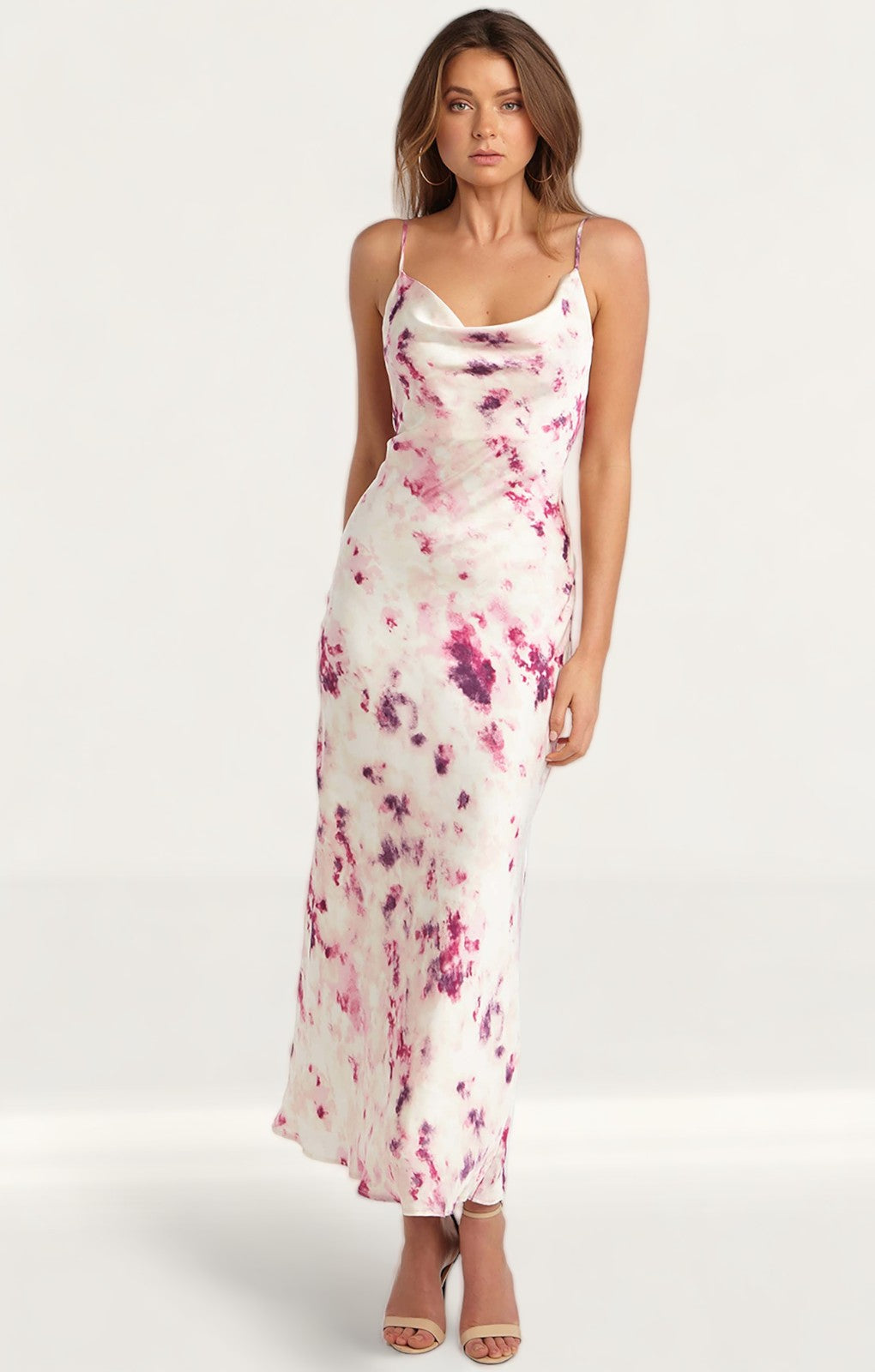 Bardot Purple Tie Dye Slip Dress