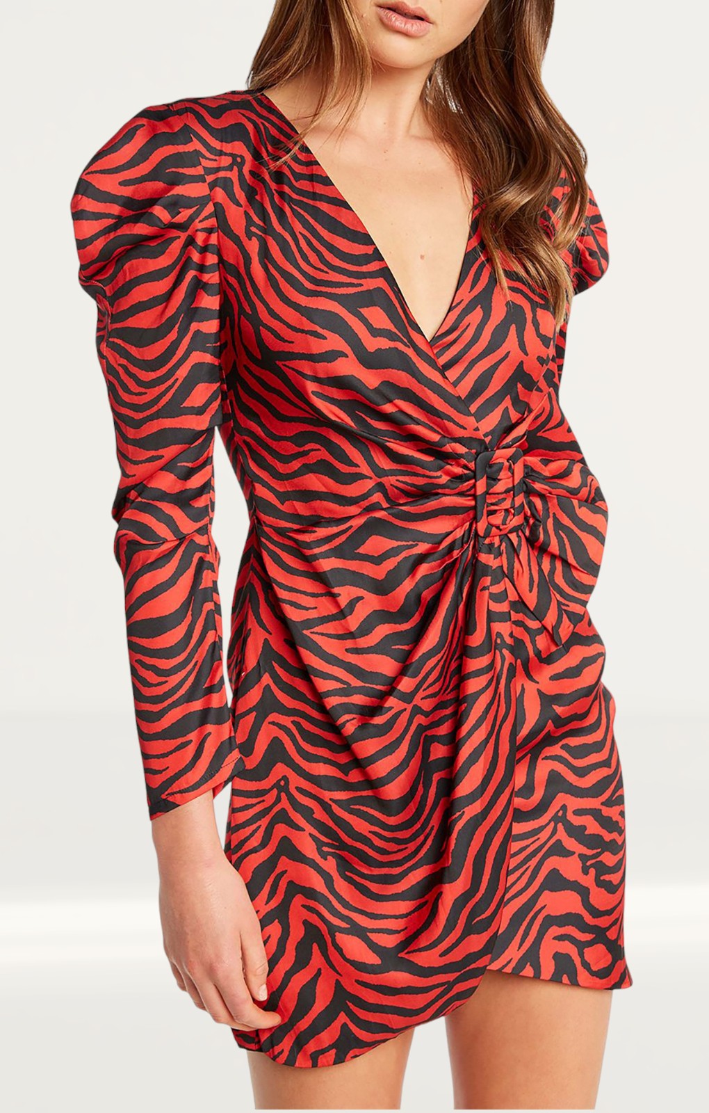 Bardot Red Zebra Print Dress product image