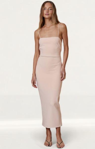 Rent Bec + Bridge Peach Maddison Midi Dress | Hirestreet Rent Bec + Bridge Peach Maddison Midi Dress | Hirestreet